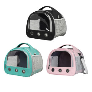 Guinea Pig Outdoor Shoulder Bag Mesh Breathable Guinea Pig Carry Pouch Bag Transparent Chinchilla Bird Hedgehog for Small Rabbits Parrots