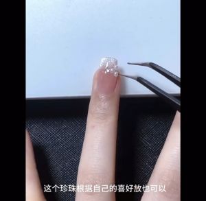 Pearl Nail Acc New style flat bottom semi-circle off-white pearl pure white jewelry新款美甲珍珠平底半圆米白色树脂珍珠纯白色百搭仙气巴美甲饰品