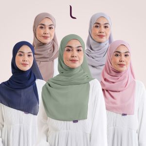 Elzatta Hijab Kerudung Pashmina Bahan Ceruti Premium Banyak Warna Seline Ceisya