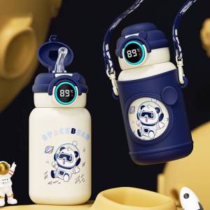 JINGZHIYU | Smart Temperature Display Dual Drinking Mouth Childrens Thermos