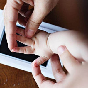 1PC Black Baby Handprint Footprint Safe Ink Pad For Baby Gift Baby Shower Or Baby Registry