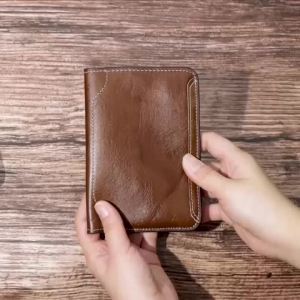 Travel Essentials Passport Holder Wallet RFID Full Grain Leather Mens Credit Card Holder Slim Purse with Vaccine Card Slot