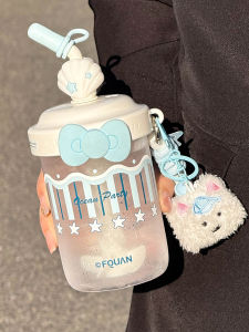 Aesthetic Straw Stirring Tumbler Cup Portable for Students