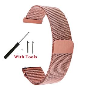 Quick Release Milanese Loop Watch Strap for 12mm 14mm 16mm 18mm 20mm 22mm 24mm Stainless Steel Watch Band Accessories with Tool
