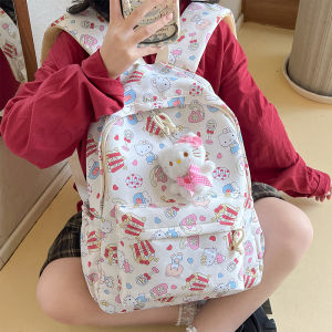 Hellokitty Schoolbag Junior High School Girl Good-looking Niche Style Primary School Student Cute Hello Kitty Large Capacity Backpack
