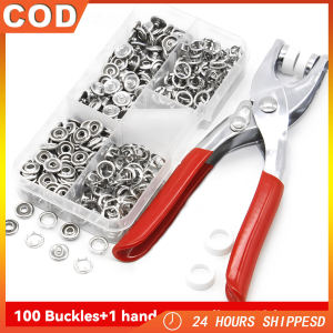 Original 101Pcs Snap Button Plier Set Metal Automatic Button Snap Kit With Fastener Frame Connection Pliers