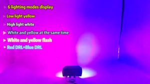 FOGLAMP Lampu Tembak Laser SQL 2 Mata Super Terang CWL CREE Lampu Sorot LED Lampu Depan Strobo Merah dan Biru Mata Malaikat Senja 4 Mode Kombinasi Lampu Kilat Jauh dan Dekat