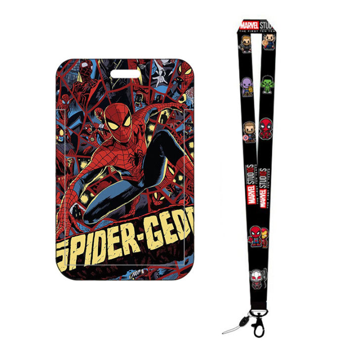 Student School Card Meal Card Holder Cartoon Marvel Spider-Man Iron Man ...