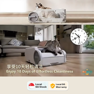 【SG】 Automatic Smart Cat Litterbox Open Design WiFi Phone App Self Cleaning Large Toilet Multi Sensors Detection Phone App Control