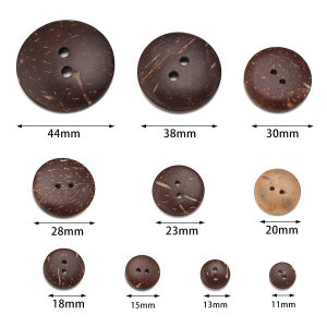 10-100pcs/lot Natural Coconut Shell Buttons Round 2-Holes Wood Button For DIY Handmade Crafts Clothing Sewing Accessories