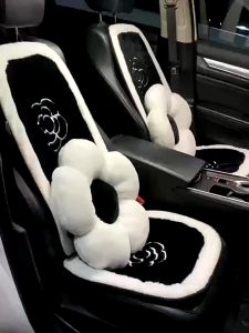 Bộ Lót Ghế Ô Tô Hoa Trà Nhung Lông Thỏ Cao Cấp - Trang Trí Nội Thất Xe Sang Trọng Đẳng Cấp