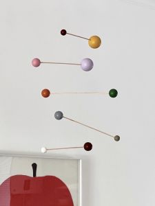 Russian Dynamic Balance Charm Dopamine Colorful Ball Hanging Ornament Soundless Wind Chime Childrens Room Wooden Pendant Gift