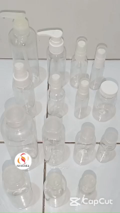 Botol Spray Parfum Fliptop Presstop Pump 30ml 60ml 100ml 250ml TUTUP PUTIH TRANSPARAN Bening PET Tebal 30 60 100 250 ml Botol Shortneck