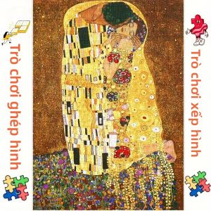 Gustav Klimt The Kiss Nghệ Thuật Ghép Hình 1000 Mảnh Người Lớn Chủ Nghĩa Biểu Tượng Tranh Chủ Đề Trang Trí Nhà Trò Chơi Trí Tuệ