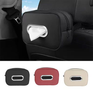 Car Tissue Box PU Leather Multi-Function tissue Storage Box for Sun Visor Seat Back Armrest Tissue Box Car interior accessories