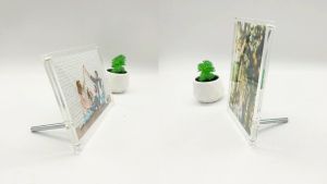 Acrylic Stand Frame with Steel Rod | Photo Frame | A4 Certificate Frame | 4R-A4