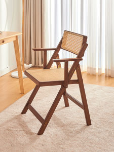 ZHUTING | Zen-inspired Rattan Armrest Folding Chair