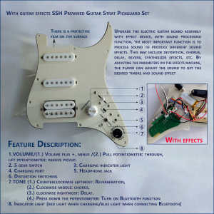 Prewired Loaded Guitar Stratocaster Pickguard SSH Pick Guard With Effects Coil Splitting Switch for Fender Electric Guitar Accessories