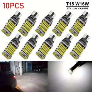 10PCS T15 Car LED Bulb Canbus 906 922 W16W Signal Light 12V 4014 45SMD 6000K Super Bright White Auto Backup Reverse Parking Lamp