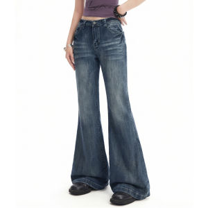 Unifree | Vintage High Waisted Flared Jeans Women Slim