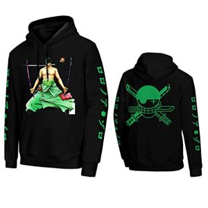Bandai | One Piece Mens Pure Cotton Hoodie Japanese Anime Autumn Sweatshirt Kids Clothing Extra Long Sleeve Family Set Loose Hoodie
