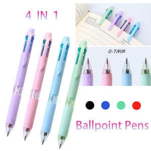 JOMPENS 4-In-1 Multifunction Ballpoint Pen Set 0.7mm Colorful Retractable Smooth Writing 4-Color Refills Ideal For Office Use