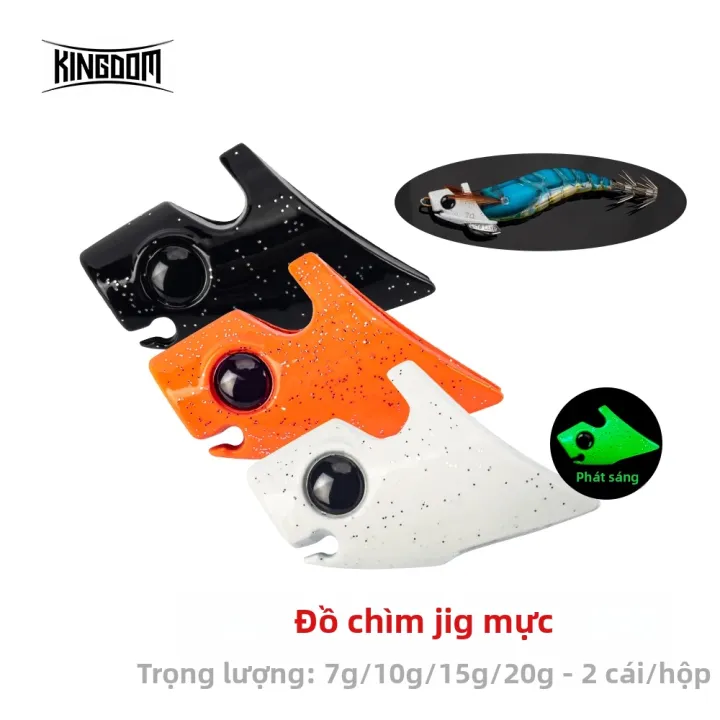 Bộ Chì Câu Mực Kingdom Squid Jig 7g 10g 15g 20g Phát Sáng, Chìm, Dùng ...