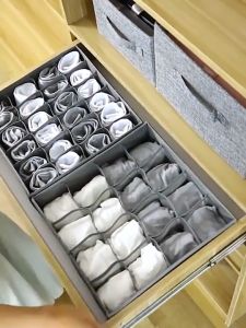 Foldable Fabric Storage Box For Socks And Underwear Bras Closet Organizer Drawer Style Ionic Storage Box