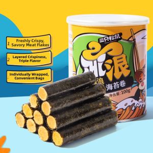 Three Squirrels | Pork Floss Seaweed Snack 100g
