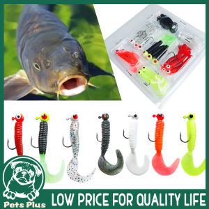 ★Same Day Shipping★ Artificial Soft Fishing Lure Shad Silicone Worm Bait Set Easy Shiner Lure Kit Strong Flshy Smell Fishing-Lure-17PCS/Set