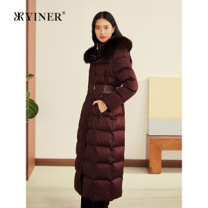 French Soft Cotton Lined Detachable Fox Fur Hood Down Jacket