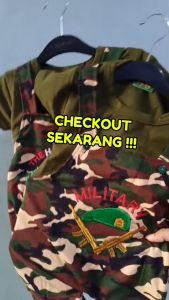Jumpsuit Bayi Jumper Bayi Newborn Baby Tutup Pakaian Bayi 0-10 Bulan Motif Karakter Army Tank Bordir