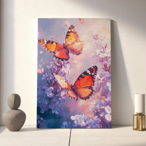 BILIBILI | Lavender Purple Flowers Butterfly Artwork Jigsaw Puzzle 500/1000/1200/2000PCS Stress Relief Puzzle Wall Art Decor Gift