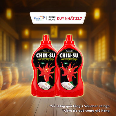 [22.7 Voucher 18% CHO ĐƠN TỪ 199k]Combo 2 Tương Ớt CHIN-SU 1KG (Bao bì có thể thay đổi theo đợt nhập hàng)