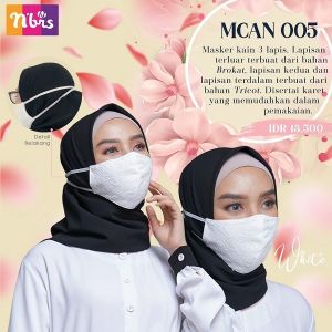 MASKER NIBRAS MCAN 005 MASKER HIJAB BRUKAT MASKER DEWASA