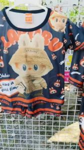 (7-75kg) Đồ bộ thun mẫu LABUBU cho mẹ và bé chất thun thái in 3D mềm mịn mát không nhăn k0 xù lông k0 bay màu ngocthaomevabe