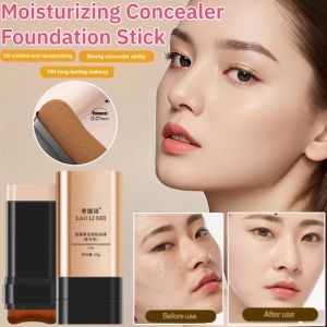 Quick Makeup Moisturizing Concealer Foundation Stick Waterproof Brighten Complexion Concealer with Brush 双头粉底棒