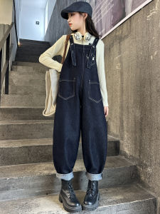 MPW | Girls Denim Overalls Set Spring Autumn Fashionable Korean Style Two Piece Suit Childrens Clothing Polyester Fiber Regular Thick