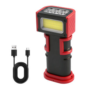 Boruit | BORUiT COB LED Work Light 1000LM Type-C Rechargeable Flashlight with Magnetic &Hook Inspection Lamp for Car Repair Camping