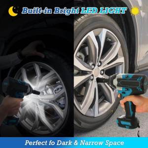DeWALT Brushless Electric Wrench 1300Nm Heavy Duty Made in Germany Cordless 48v to 198v Optional 2pc Li-ion Batteries Original Rechargeable Portable Impact Wrench High Torque Wrench Power Tools