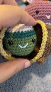 ""Phippi Veggie Market"" Circumference 6cm: H11cmWhimsical Handmade Whimsical Handmade Keychains~ Artisanal Crochet Creations ~ MAMABEARHOUSE"""