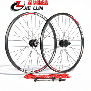 26/27.5 Inch Mountain Bike Wheel Set Aluminum Alloy Cassette Disc Brake Double Layer Bicycle Rim with 45# Steel Spoke Bearing