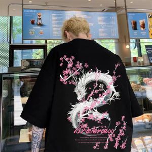 PAZHAOLANG | Plus Size Chinese Trend Cherry Blossom Print T-Shirt