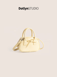 Fashionable Butterfly Knot Handbag Womens Crossbody Bowling Bag Lightweight Luxury Early Spring New Style Soft PU Leather