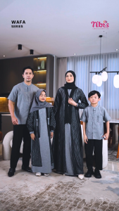 NIBRAS RAYYA SERIES TERBARU COUPLE KELUARGA 2025 WAFA GREY