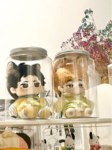 Cotton Doll Storage Box Dustproof Display Case Plush Toy Figure Organizer Box Soft Doll Storage Case Cartoon Style Plastic Material