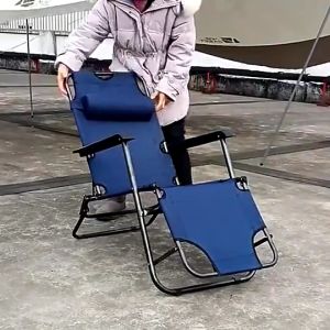 【VIDKHSY Store】2-in-1 Portable Folding Chair & Bed Recliner 178cm Adjustable Zero Gravity Lounge Chair with Headrest Pillow For Outdoor Beach Camping