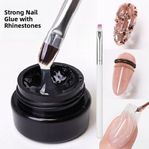 Long-Lasting Strong Adhesive Nail Art Glue for Zirconia Rhinestones No-Wash Filing Gel Perfect for Nail Artists And Beginners
