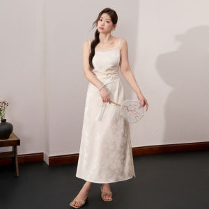 Oriental Floral Large Size Slimming Halter Dress Set