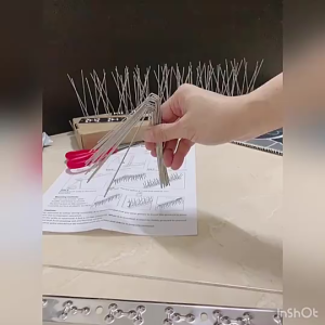 หนามไล่นก ไล่นกพิราบ 10ชิ้น ที่ดักนก กันนกพิราบ Bird Spikes 304สแตนเลส ยาวเส้นละ 50 ซม. หนาม 30 คุ่ กันนกพิราบ กันนกเกาะ อุปกรณ์ไล่นกทำรัง ทนทาน